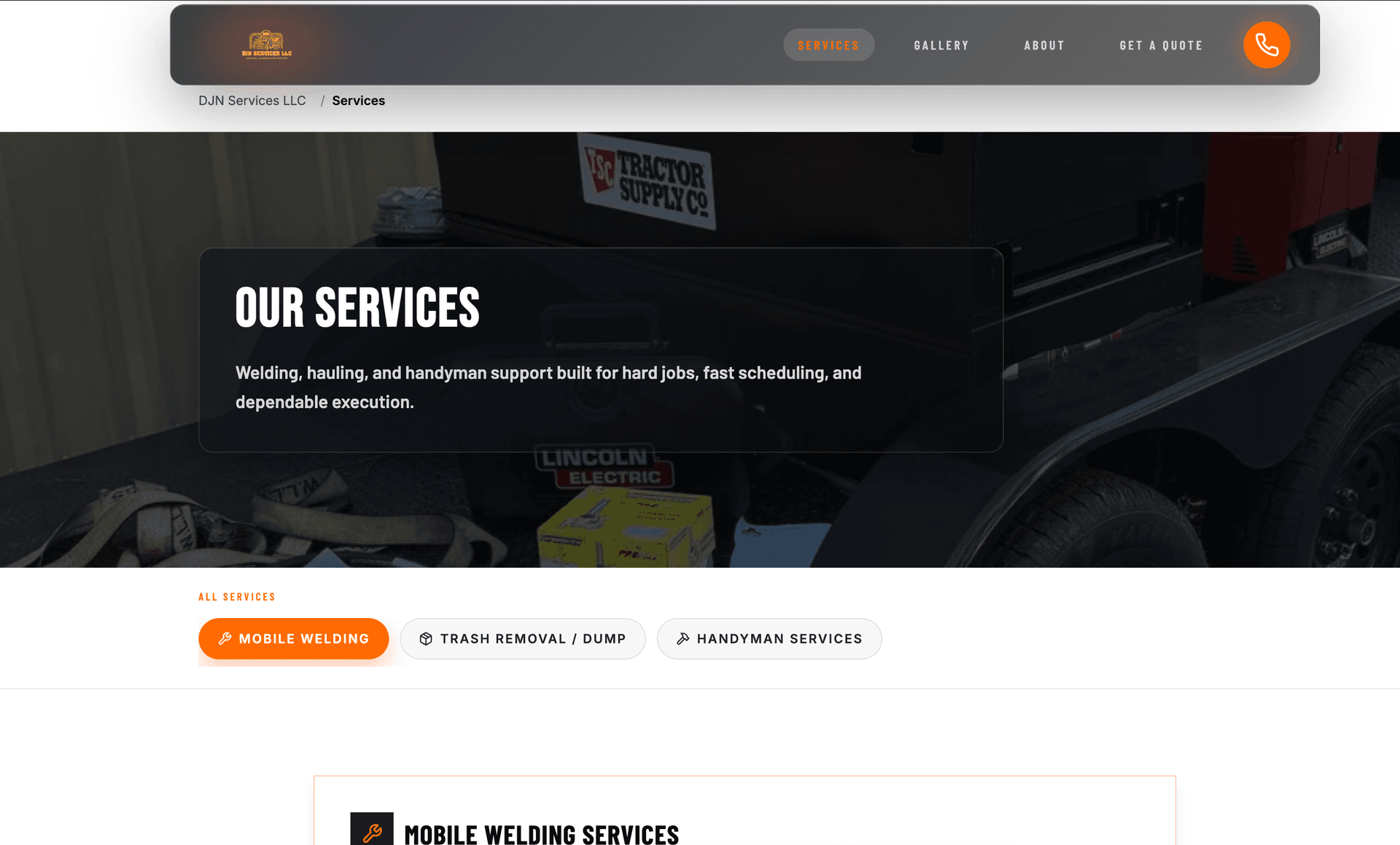 DJN Services new services page