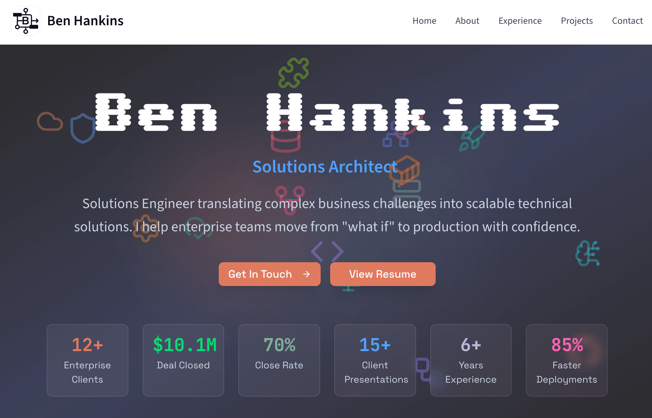 Ben Hankins Portfolio project preview